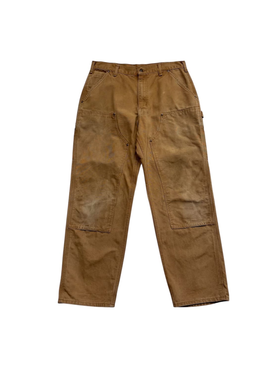 칼하트 B136 BRN 더블니 워크팬츠 상품이미지1