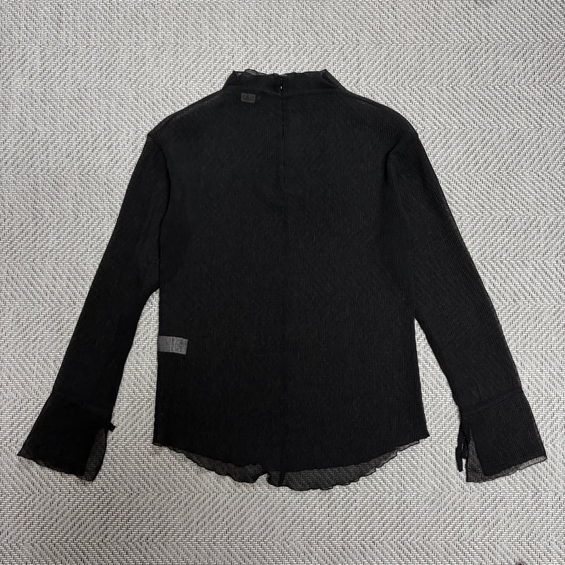 (F)타임 블랙 시스루 블라우스 상품이미지5