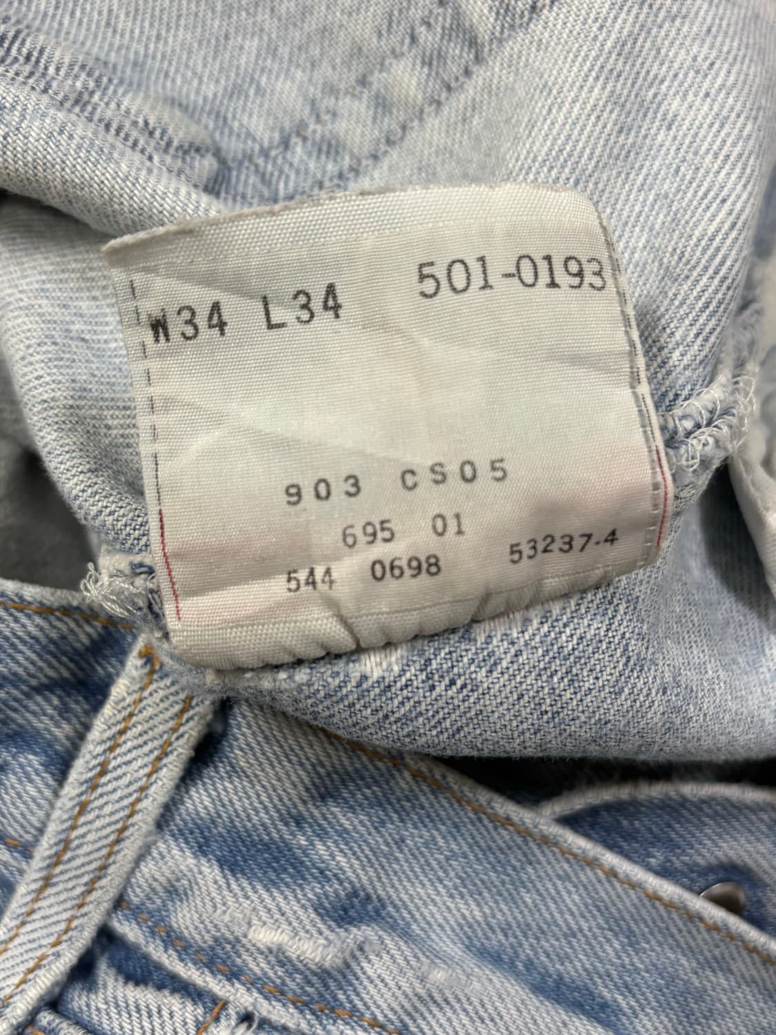 90s Levi’s usa 501 아이스블루 boro 상품이미지8