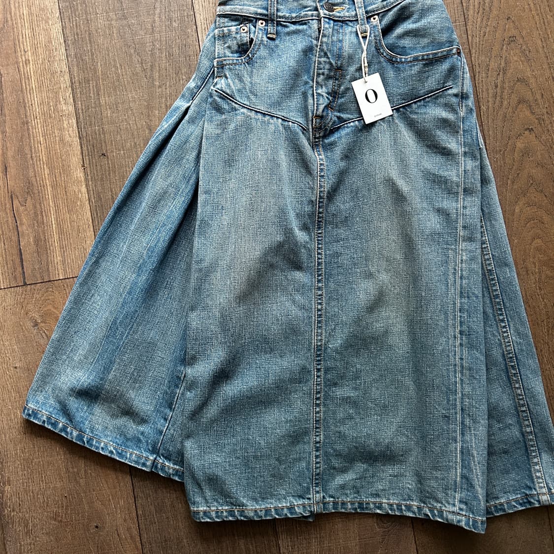 Denim Docking Pleats Skirt 상품이미지4