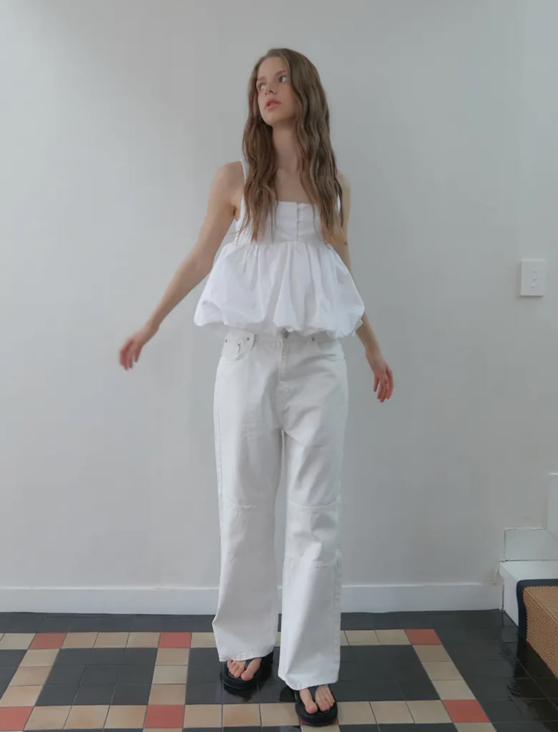 헤더먼트 이브저지탑 화이트 상품이미지3