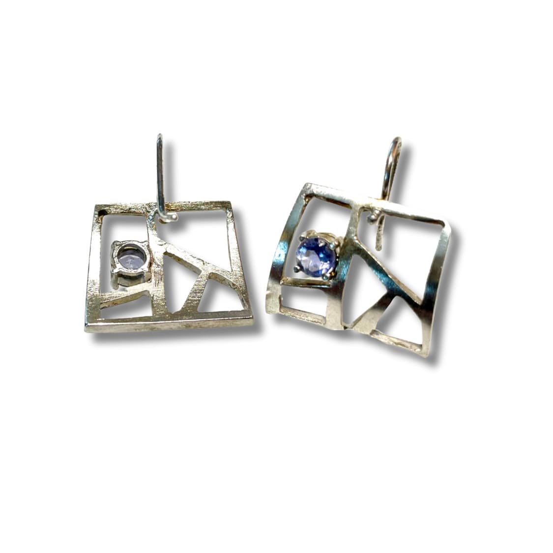 Lilac Crystal Detail 925 Silver Earrings 상품이미지2