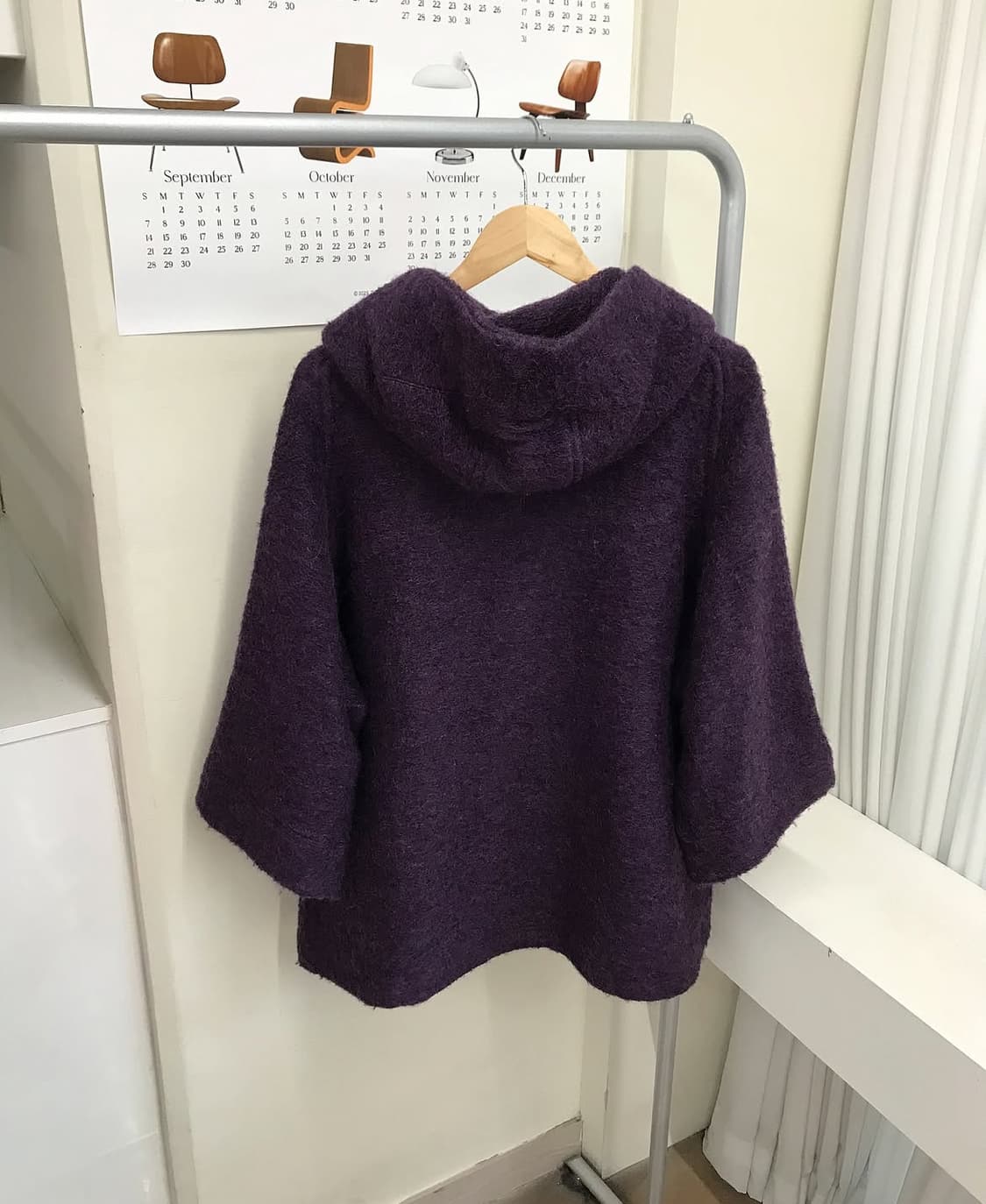 요지야마모토 모헤어 후드 코트 상품이미지5