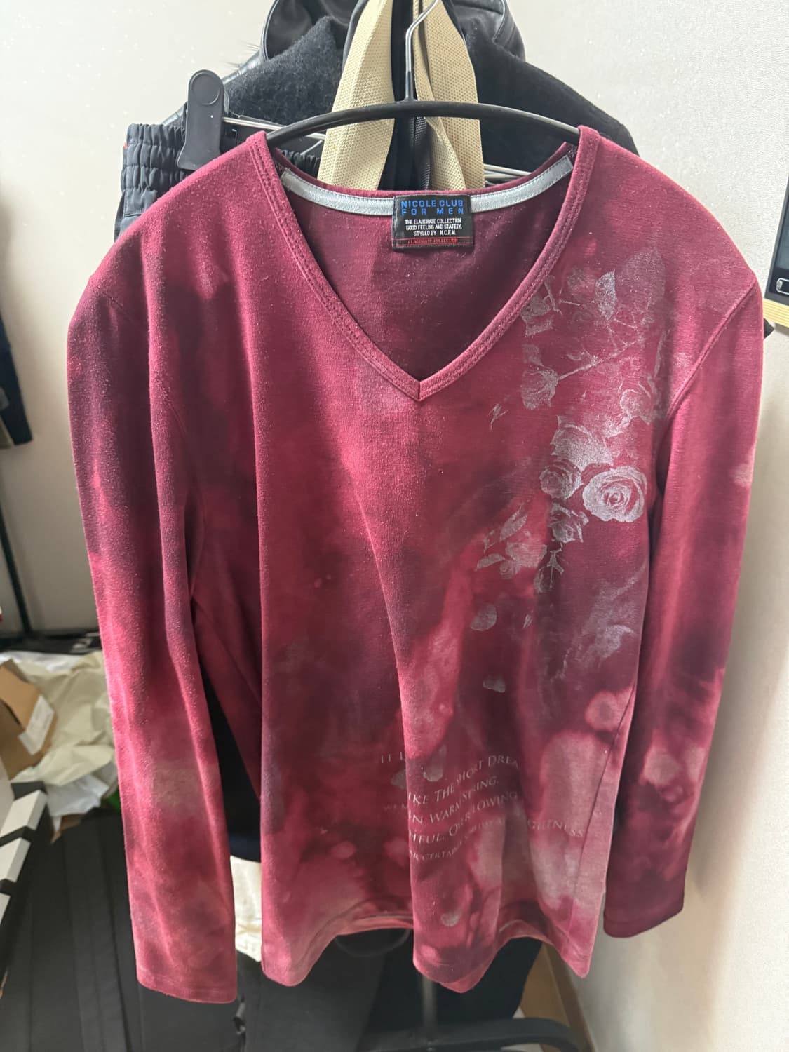 Nicole Club for Men wine washed v-neck  상품이미지4