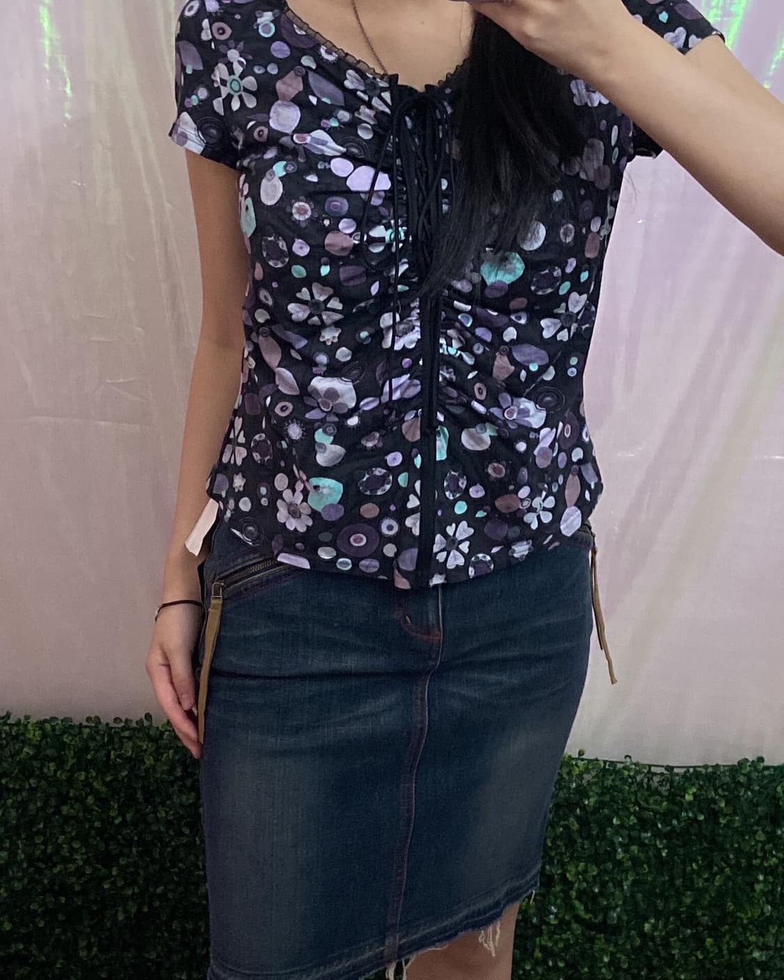 oriental top • denim midi sk 상품이미지6