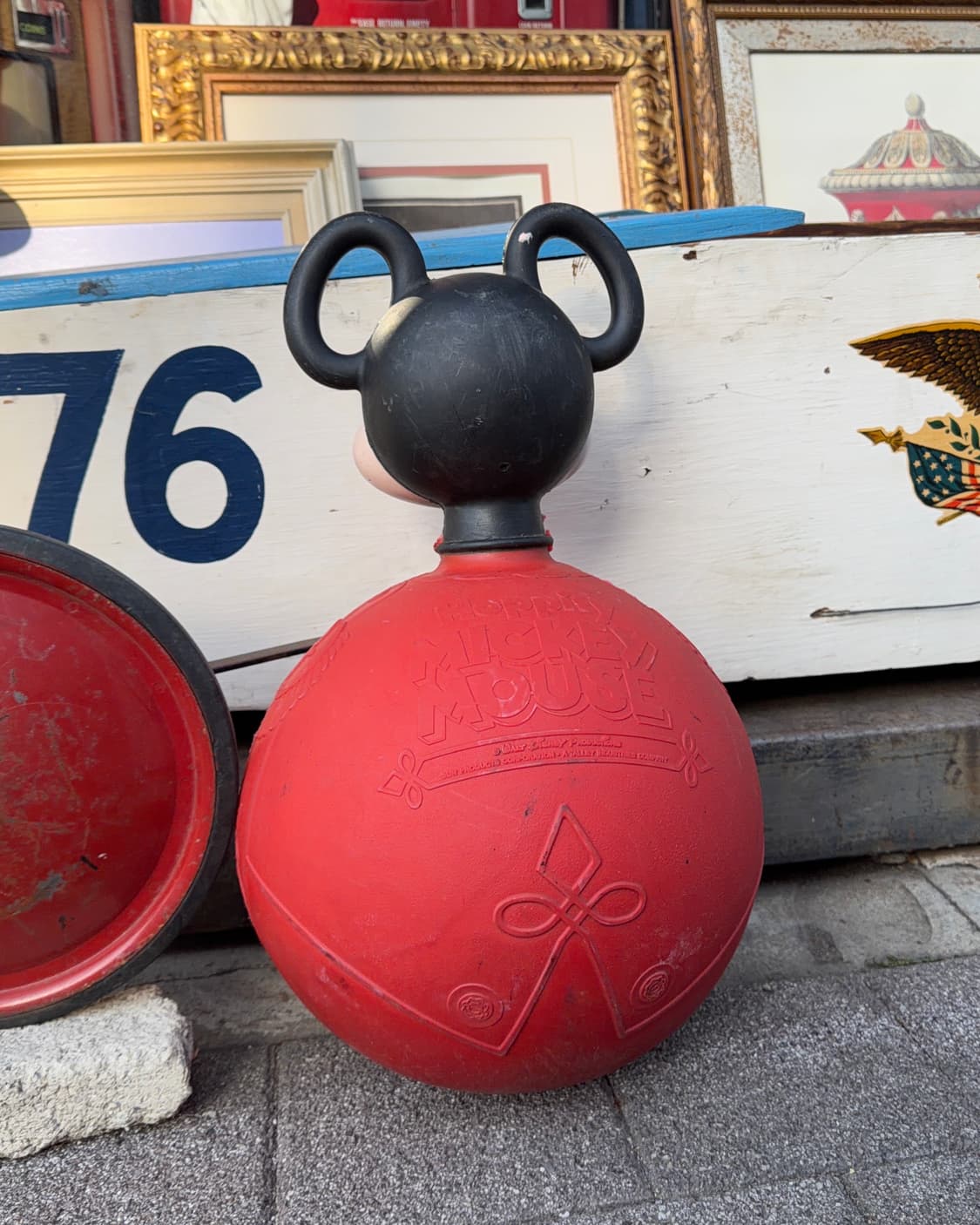 빈티지 소품 1970년 미키마우스 바운스볼 상품이미지4