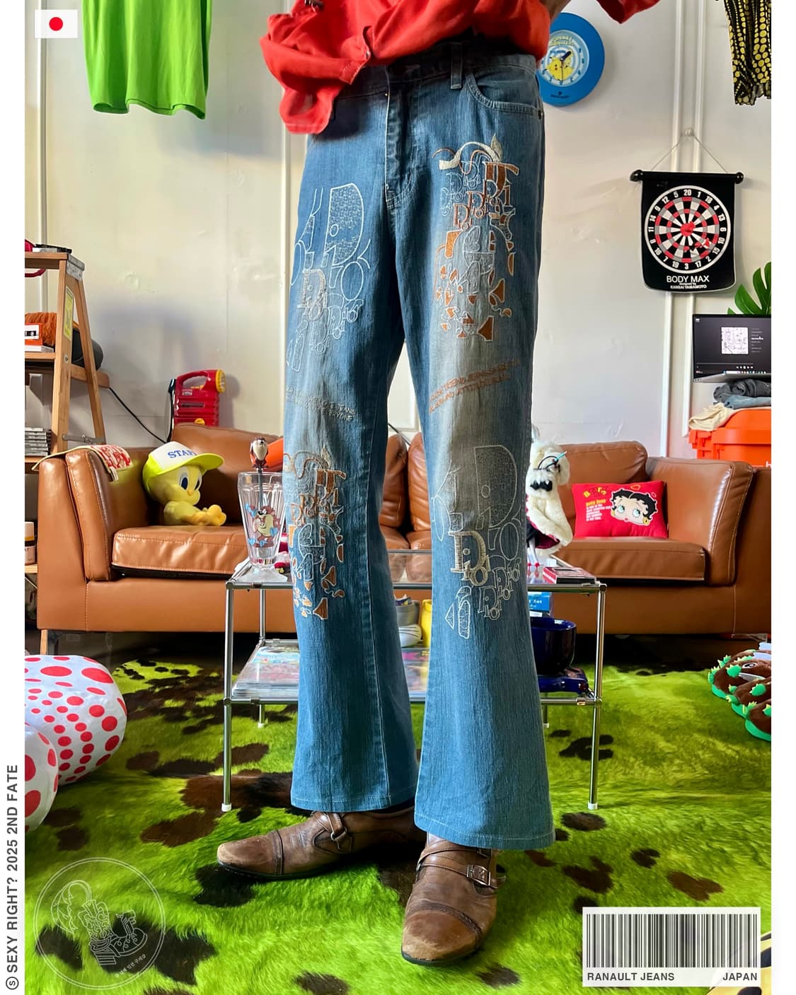 90-00s RENAULT JEANS Japan Flare Jeans 상품이미지1