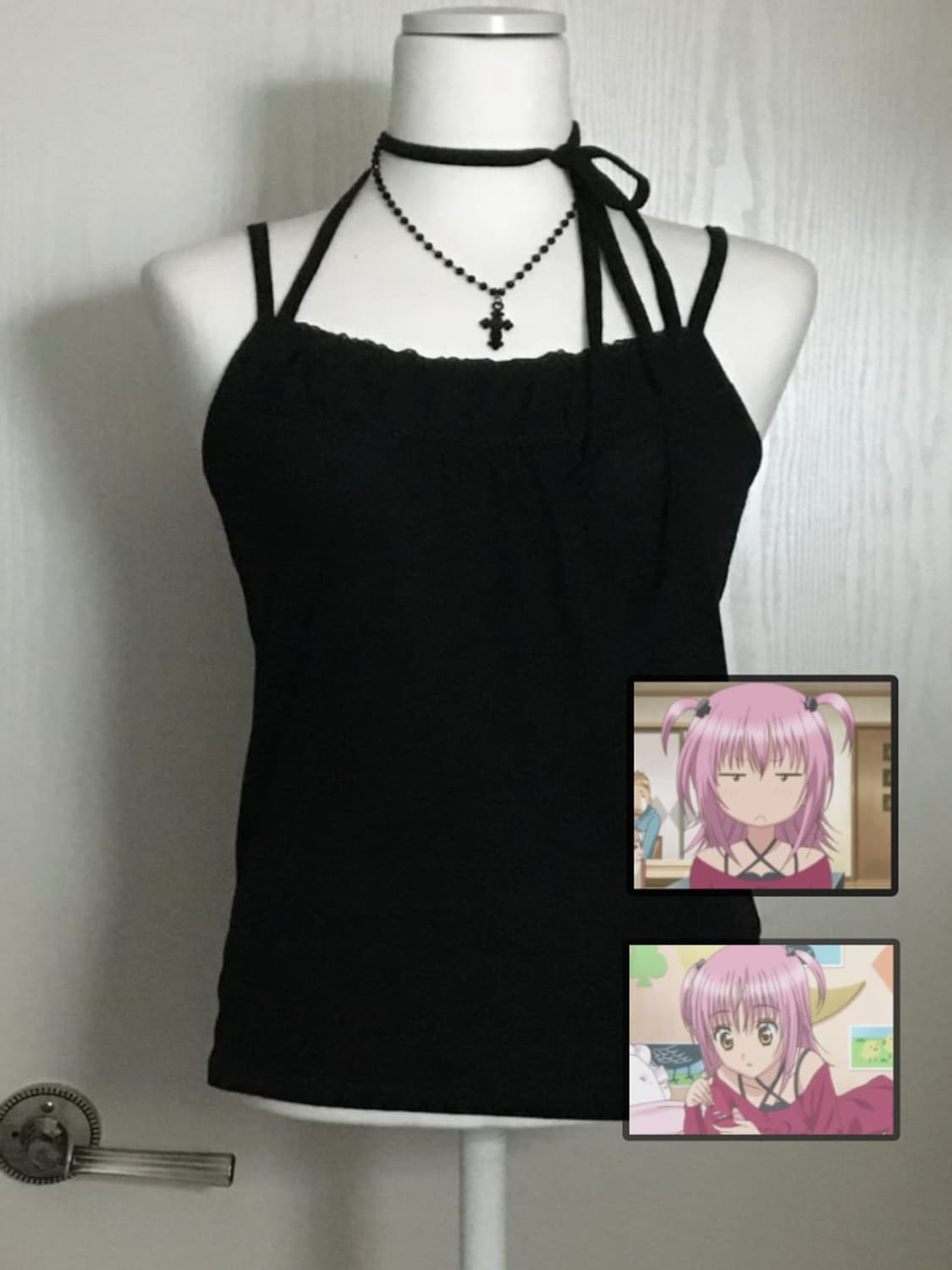 빈티지 홀터넥 레이스 슬리브리스 나시 상품이미지1