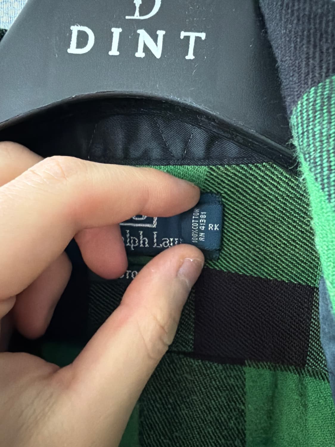 폴로 랄프로렌 그린 체크 남방 M 상품이미지2