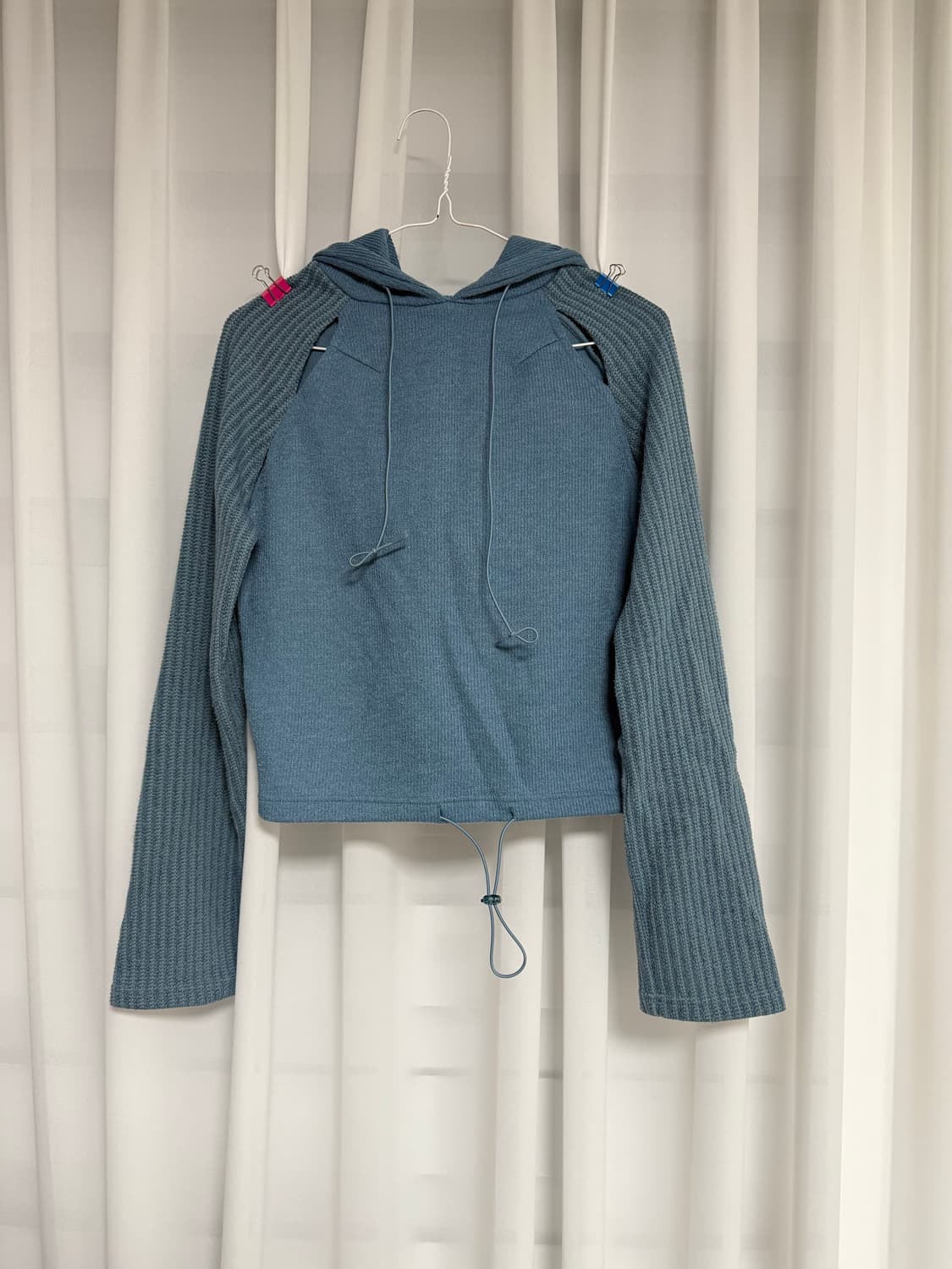 [타입서비스] KNITTED SIDE SLIT HOODIE 상품이미지1