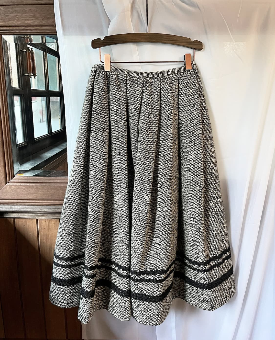 COMME DES GARCONS tweed wool skirt 상품이미지5