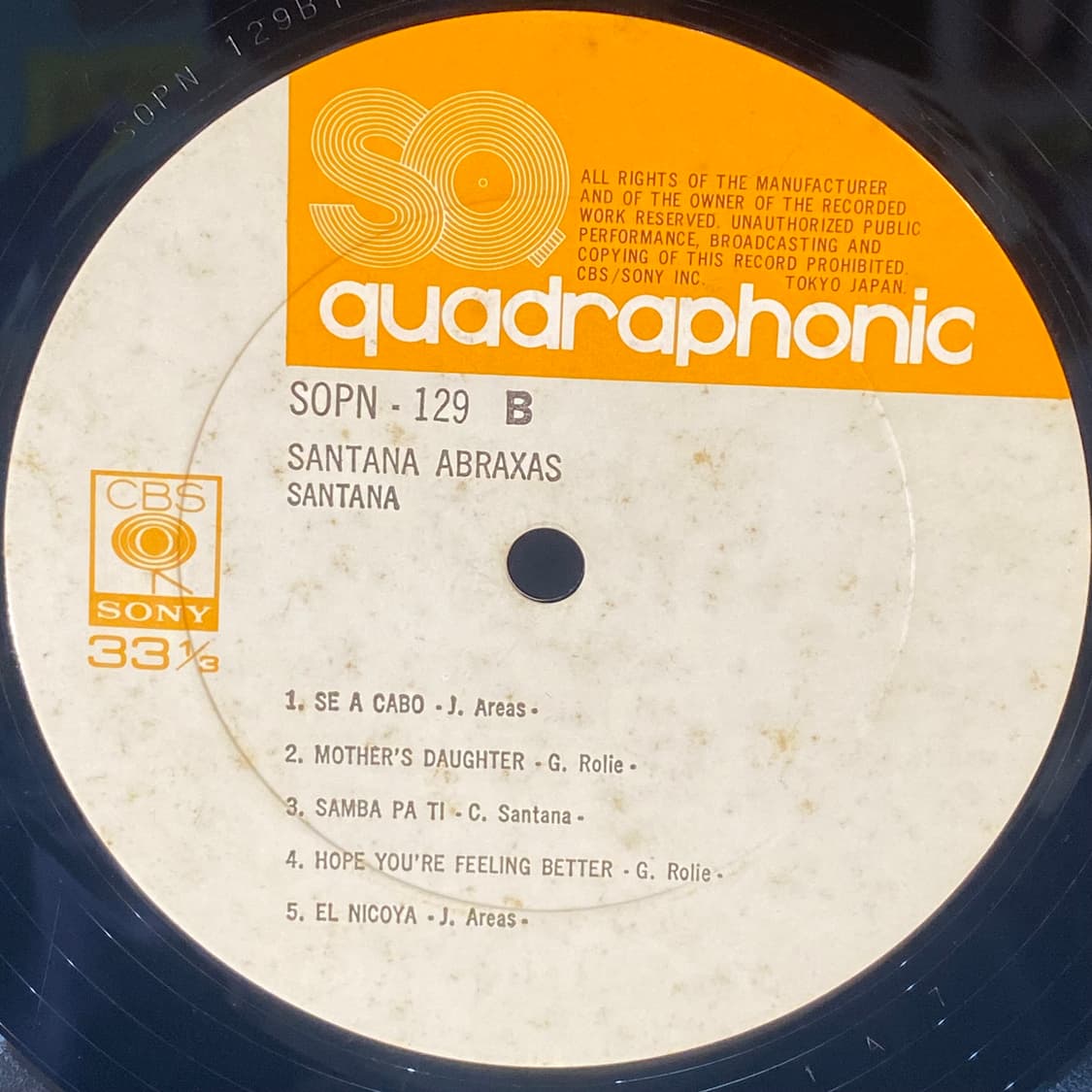 (중고LP-록) Santana -Abraxas 상품이미지5