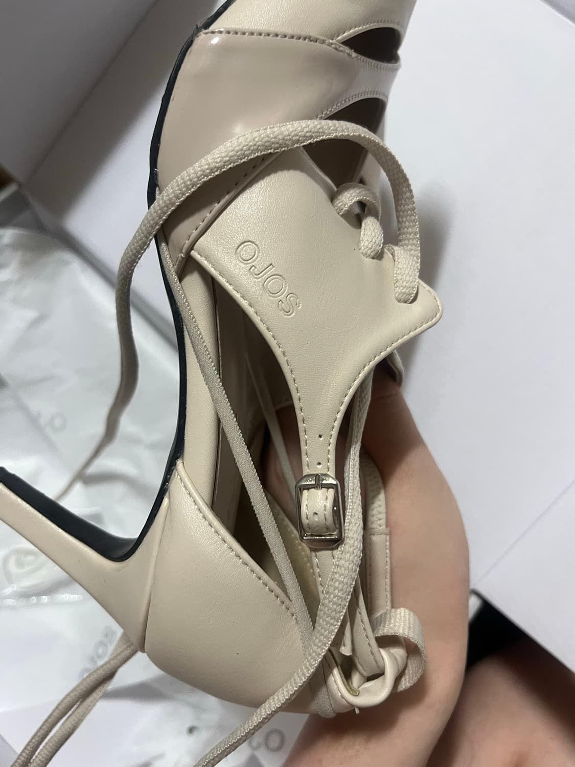 Ojos Multistrap Stiletto Heels Beige 235 상품이미지10