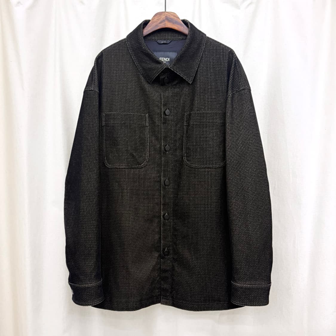 펜디 FF 체크 로고 셔츠 자켓 상품이미지1