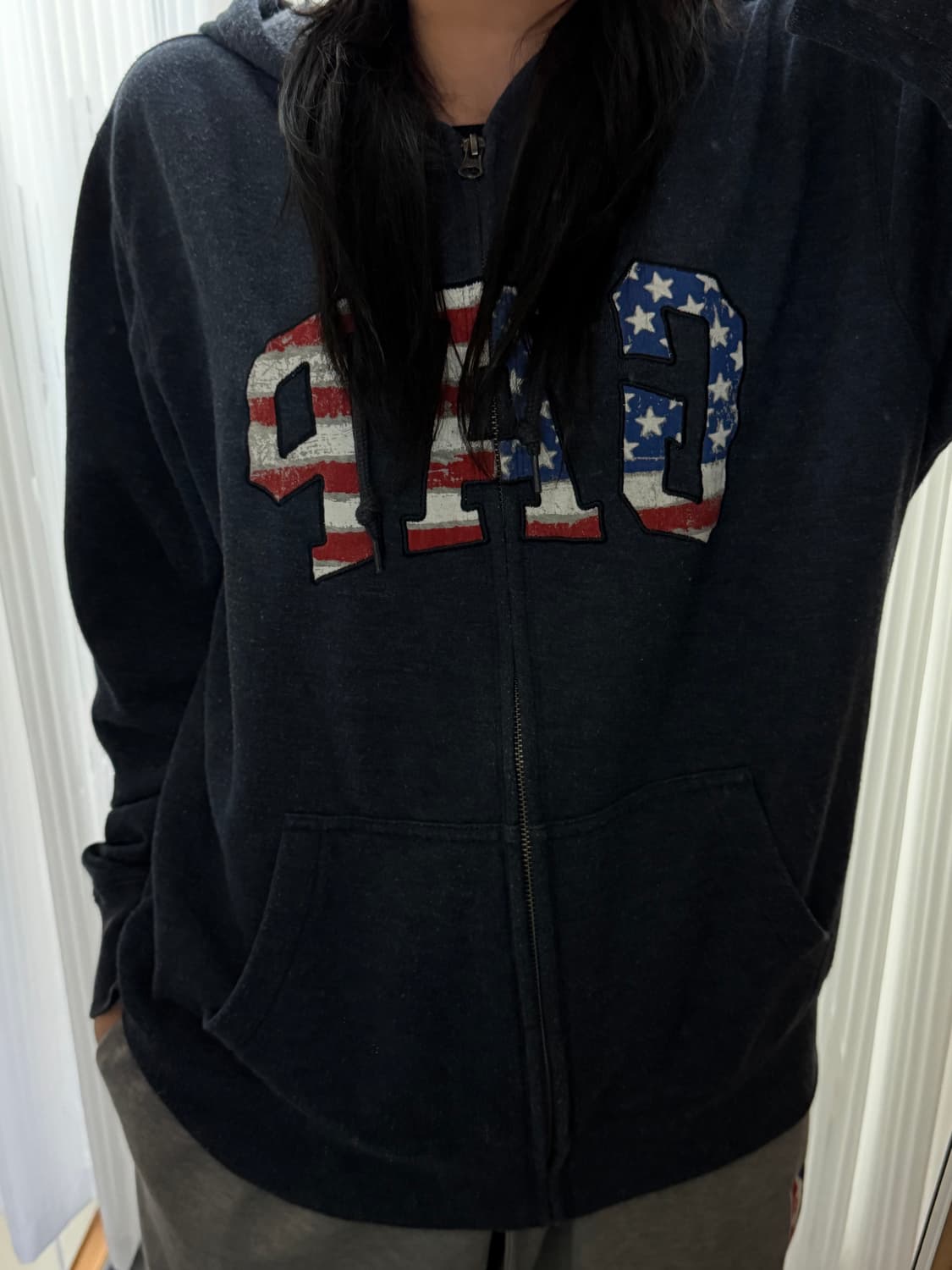 갭 성조기 네이비 후드집업 L 상품이미지1