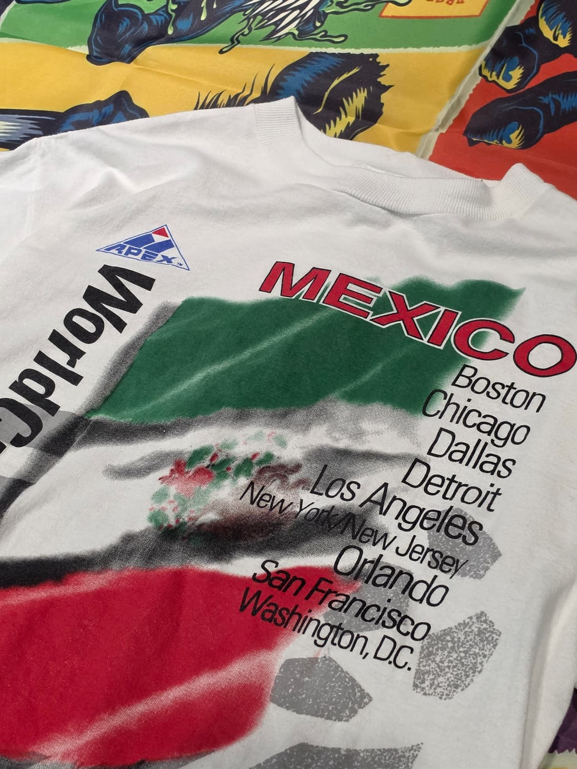 90's APEX ONE '94USA' 월드컵 반팔티 M 상품이미지5