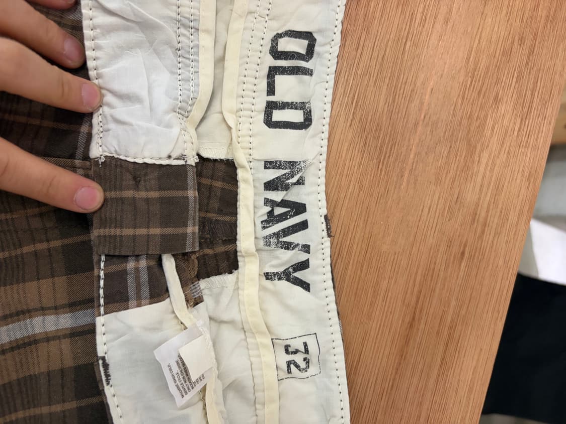 Old Navy 브라운 체크 카고 쇼츠 상품이미지4