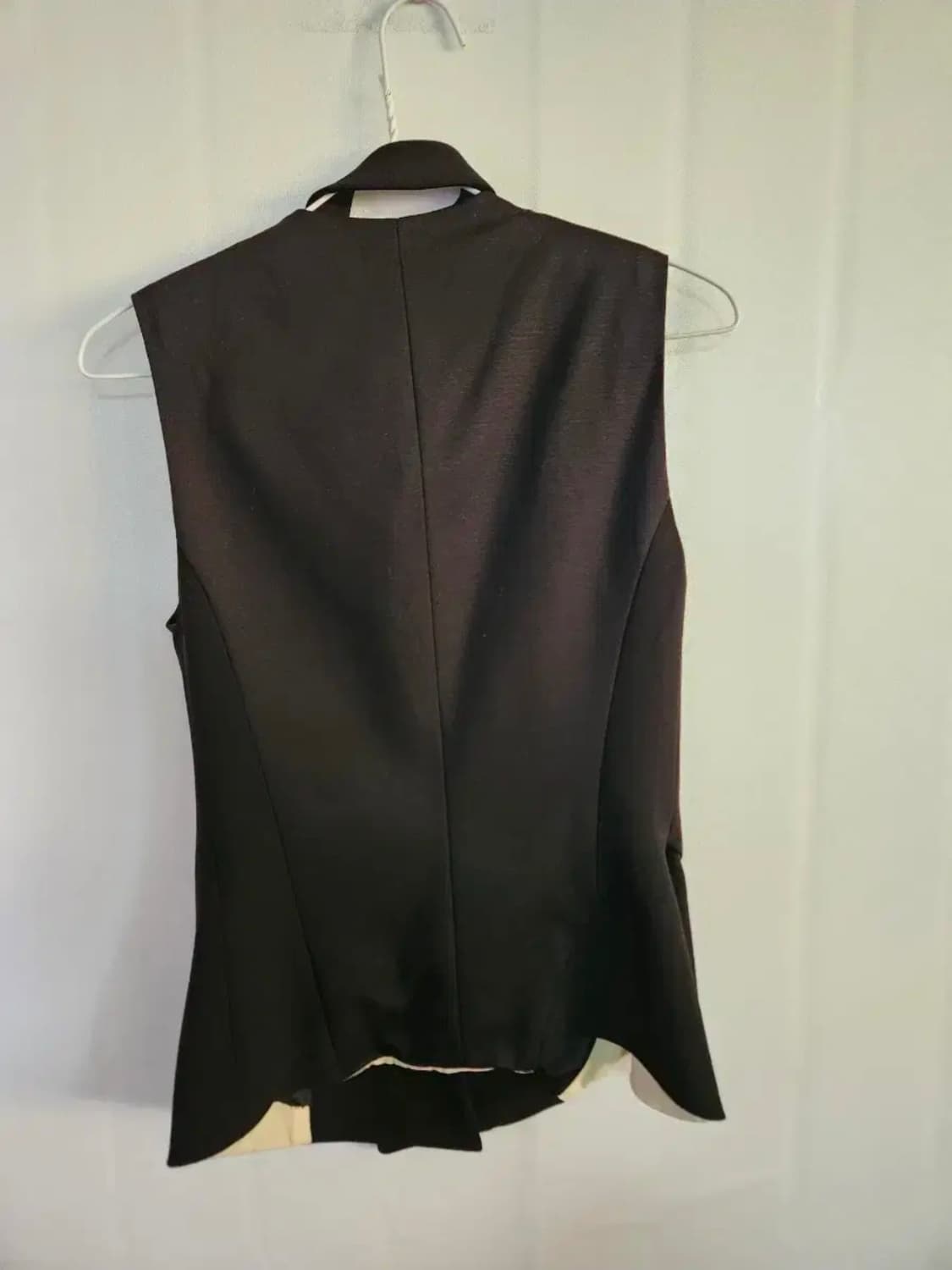 TIME 블랙 언발란스 조끼 베스트/총장60/가슴41/ 상품이미지2