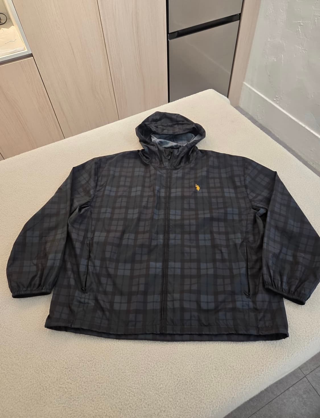 폴로 체크 후드 바람막이 100 상품이미지2