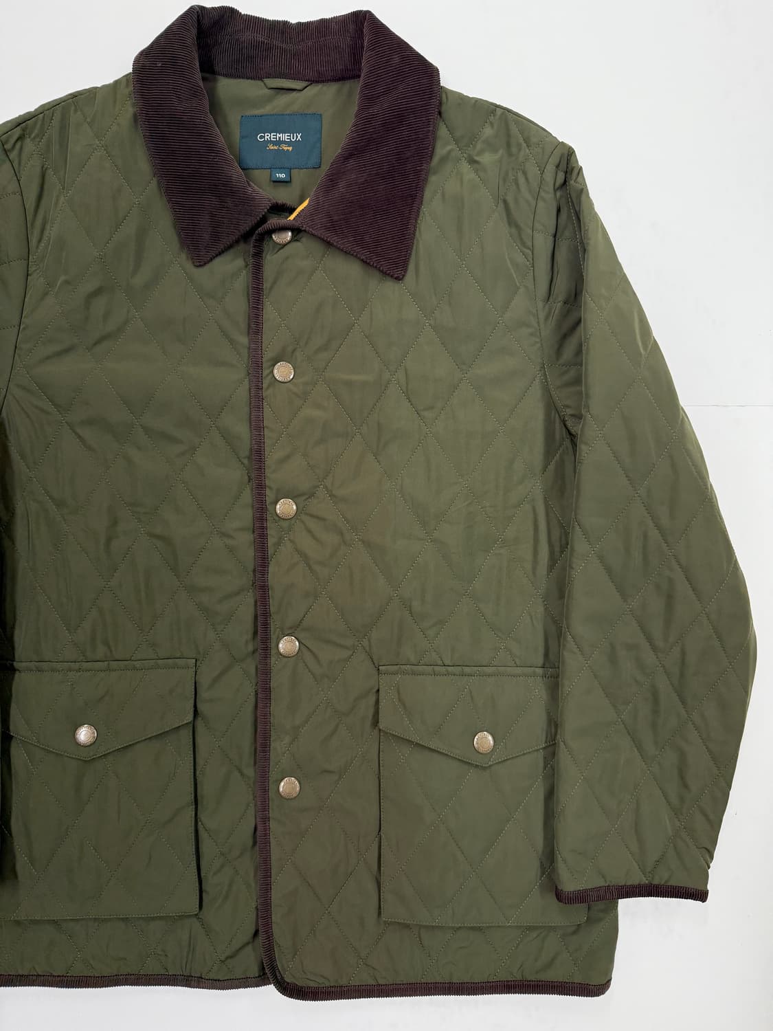 코듀로이 카키 퀄팅자켓 상품이미지2