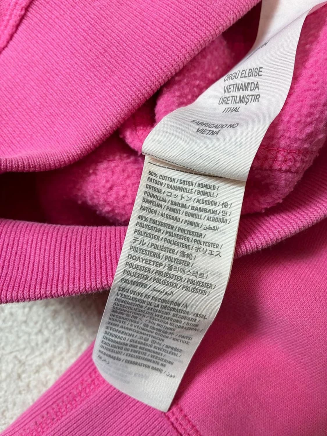 아베크롬비 00s Y2K 핑크 자수 레터링 후드 집업 PN7069 상품이미지7