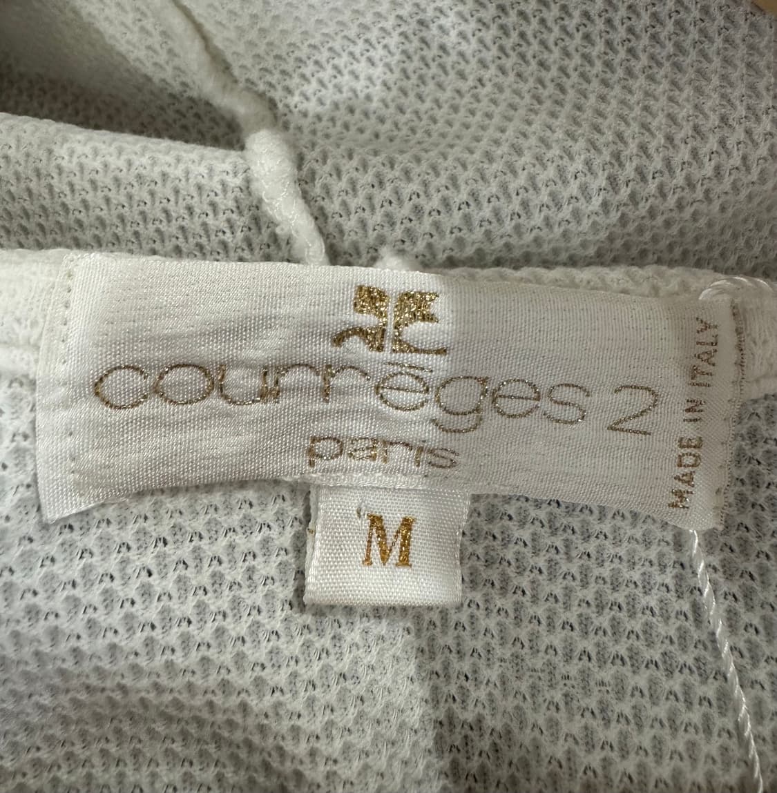 꾸레쥬 화이트 후드 집업 상품이미지4