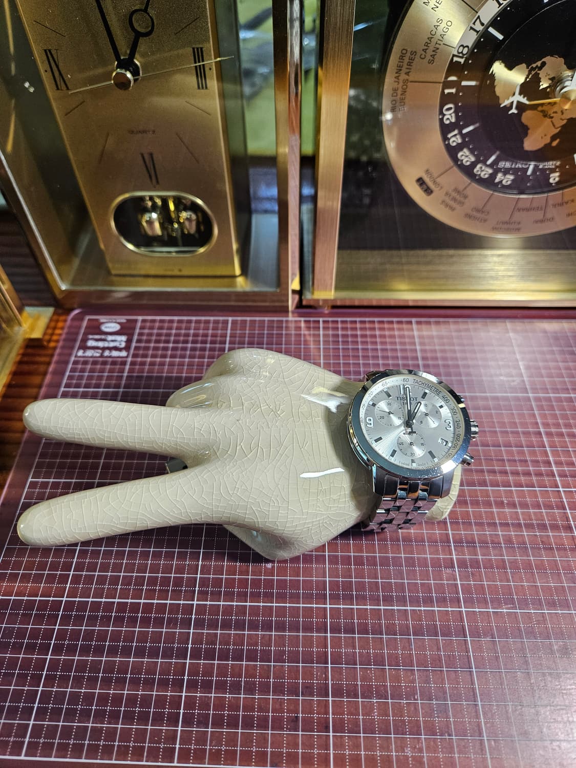 티쏘 Tissot PRC200 크르노 실버 메탈 시계 쿼츠 상품이미지2