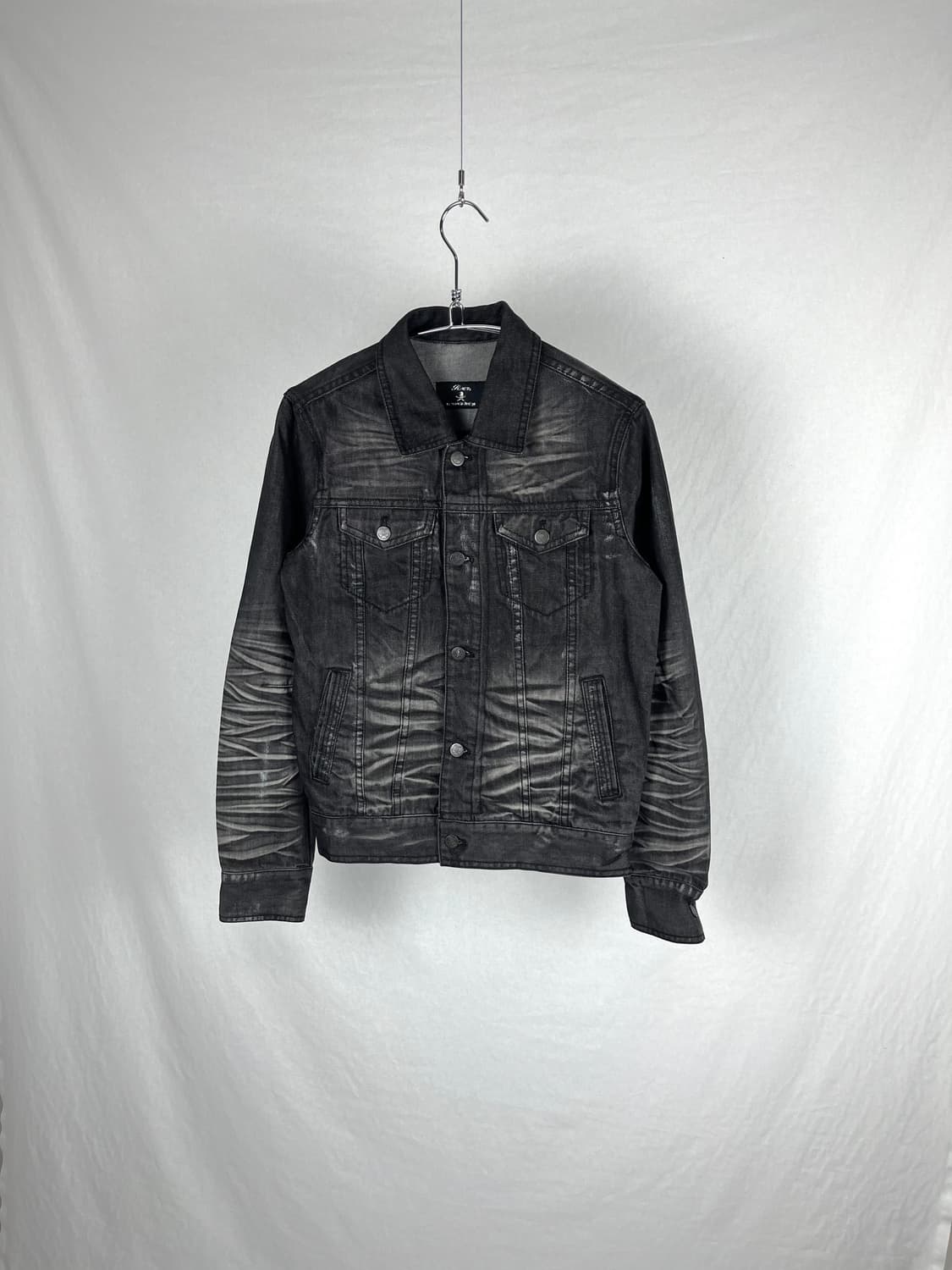 Roen X Semantic design 스컬 패치 흑청 데님자켓 상품이미지3