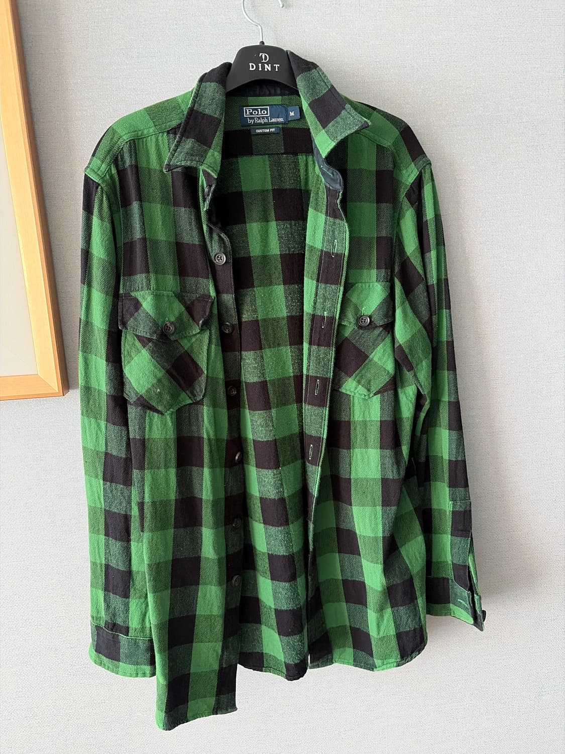 폴로 랄프로렌 그린 체크 남방 M 상품이미지1