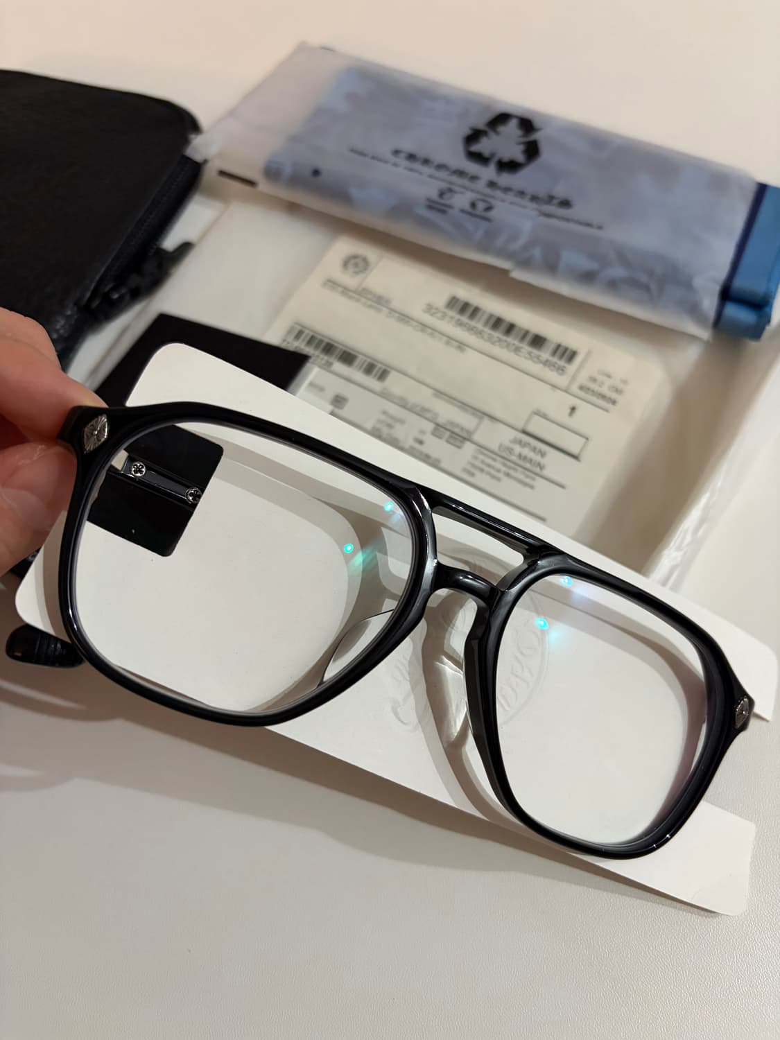 크롬하츠 지퍼 안경 블랙 상품이미지2