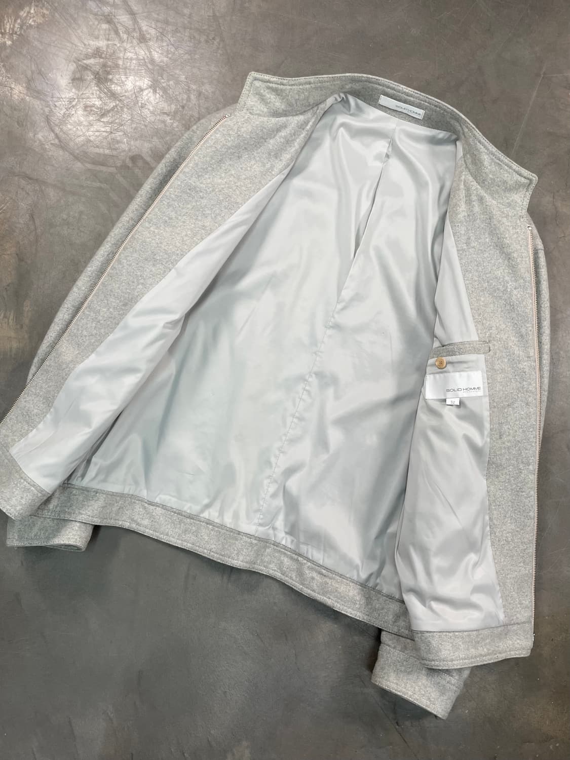 솔리드 옴므 울 봄버 자켓 상품이미지4