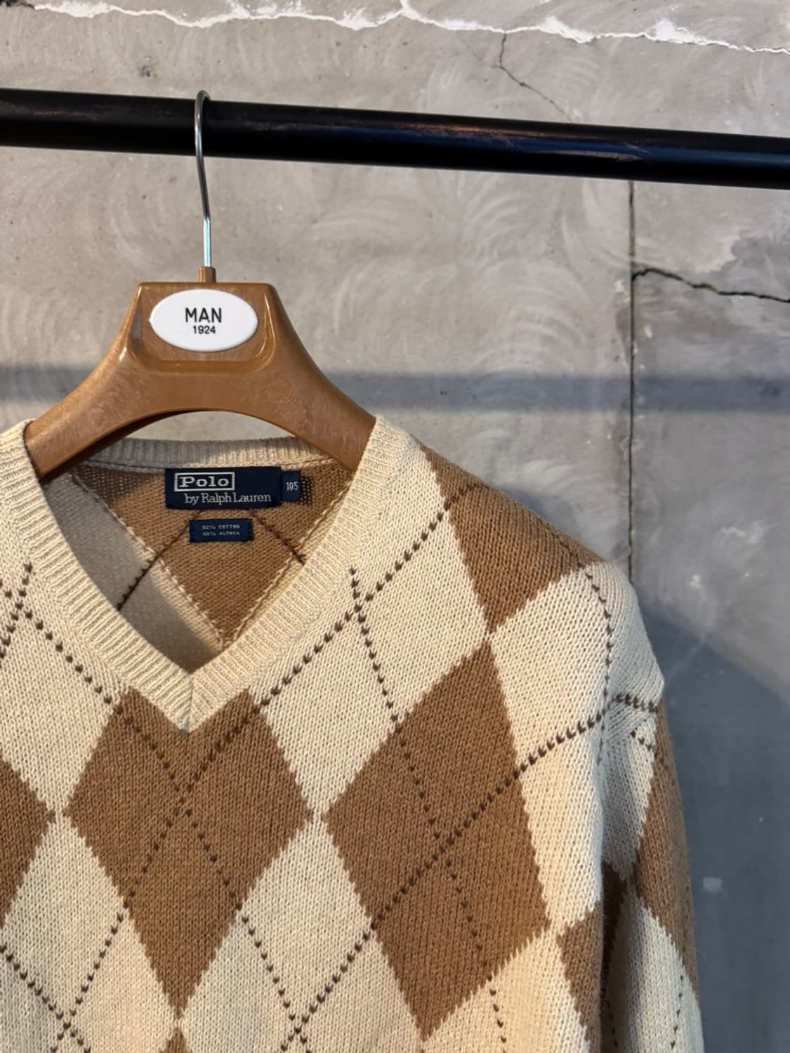 폴로 랄프로렌 알파카 코튼 아가일 니트 100 상품이미지4