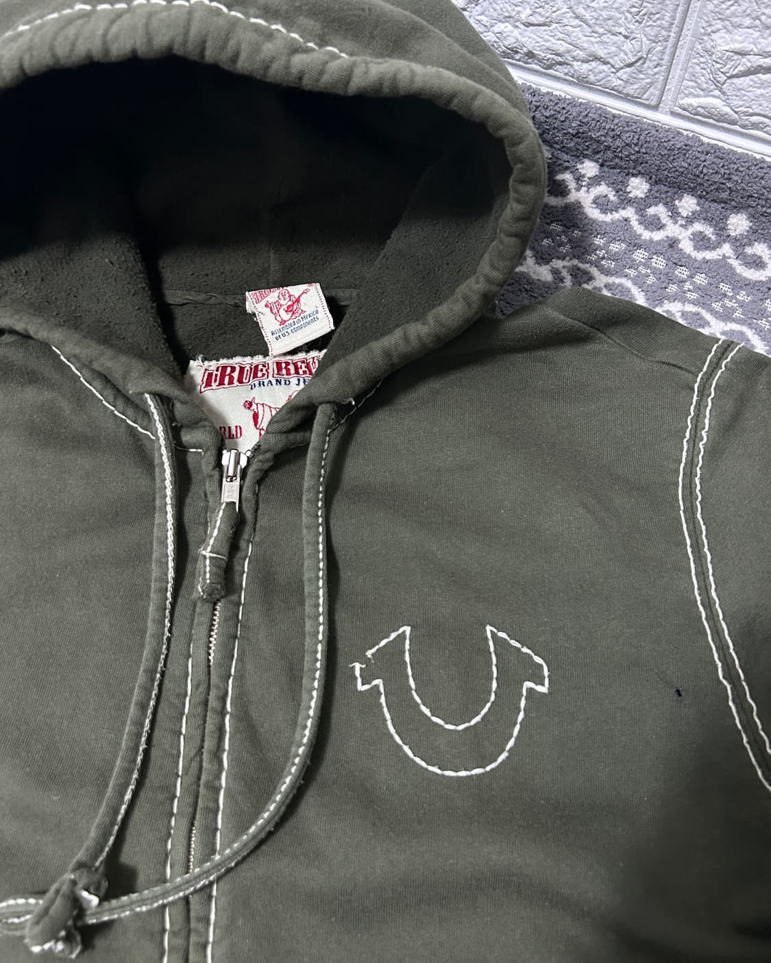 트루릴리젼 레이저 디스트레스드 후디 집업 상품이미지4