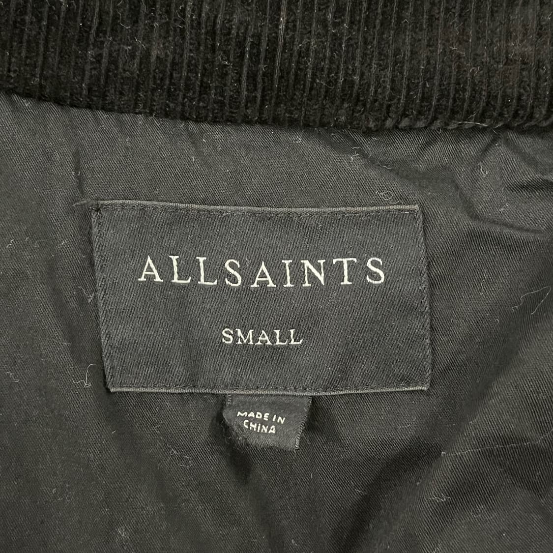 [정품/S] 올세인츠 블랙 코듀로이 패딩 자켓 b15 상품이미지5
