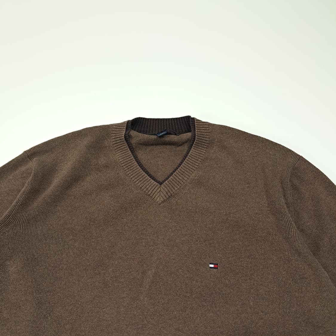 CL781 L 타미힐피거 90s 홍콩판 브라운 니트 스웨터 상품이미지2