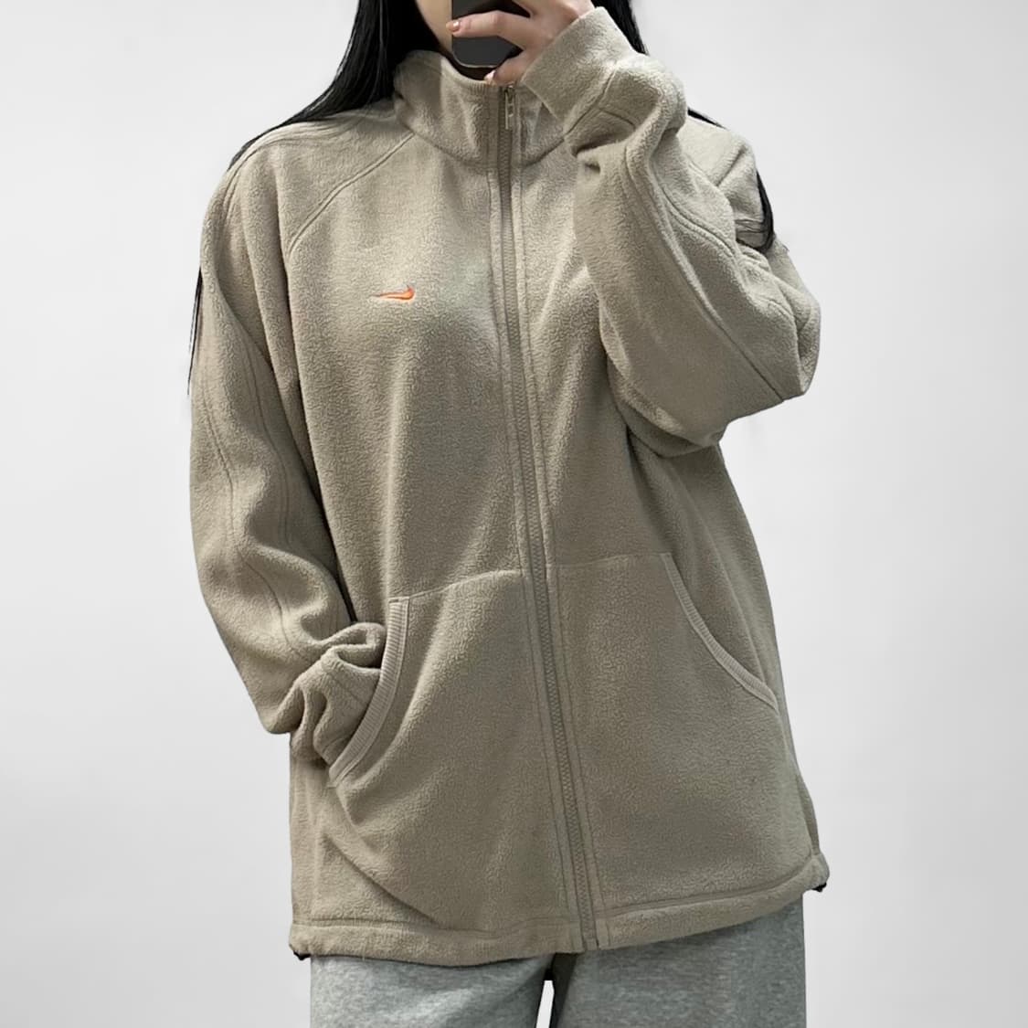 나이키 00s 올드스쿨 스우시 후리스 자켓 상품이미지1
