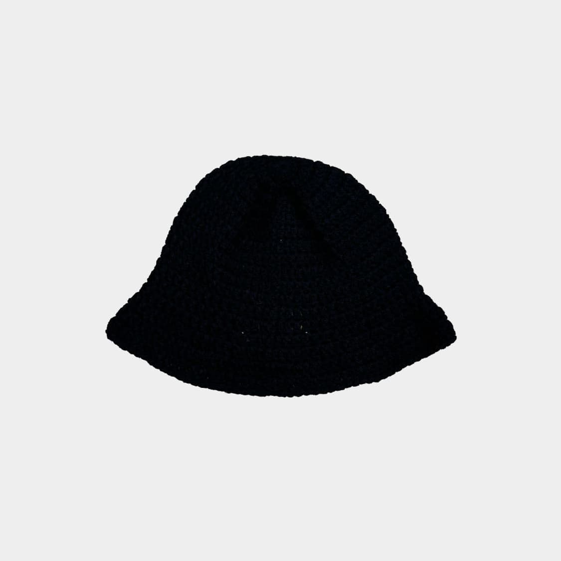 Y.a.r.n 블루크로스패치 니트 버킷햇 블랙 상품이미지2