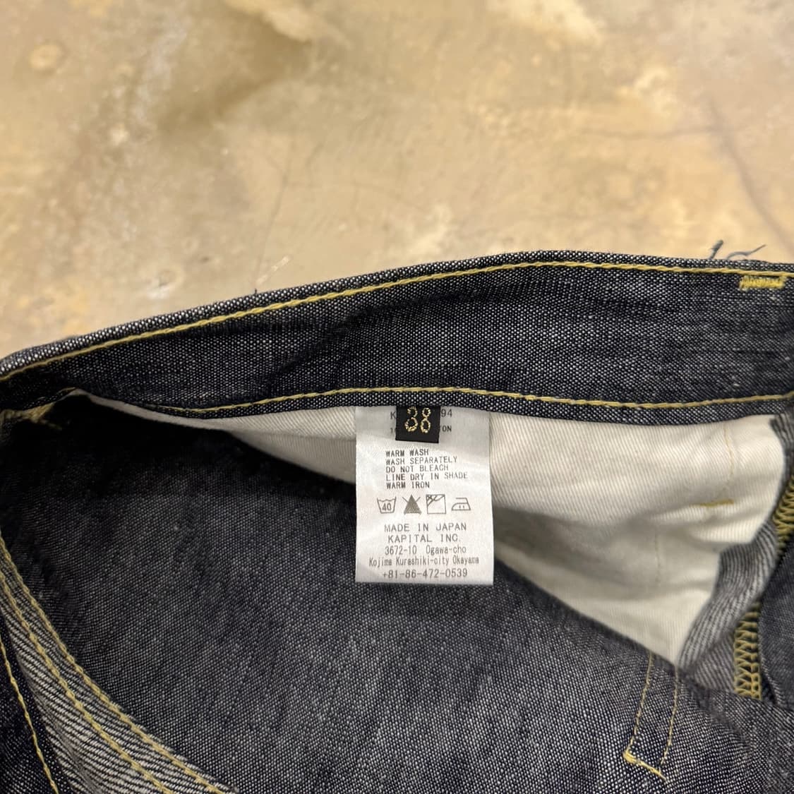 캐피탈 투톤 데님 팬츠 블루 상품이미지9