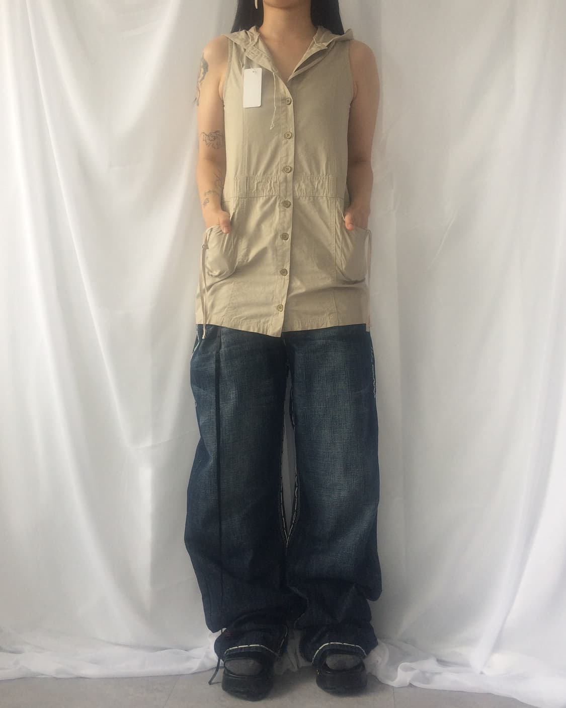 Hood vest onepiece 상품이미지6