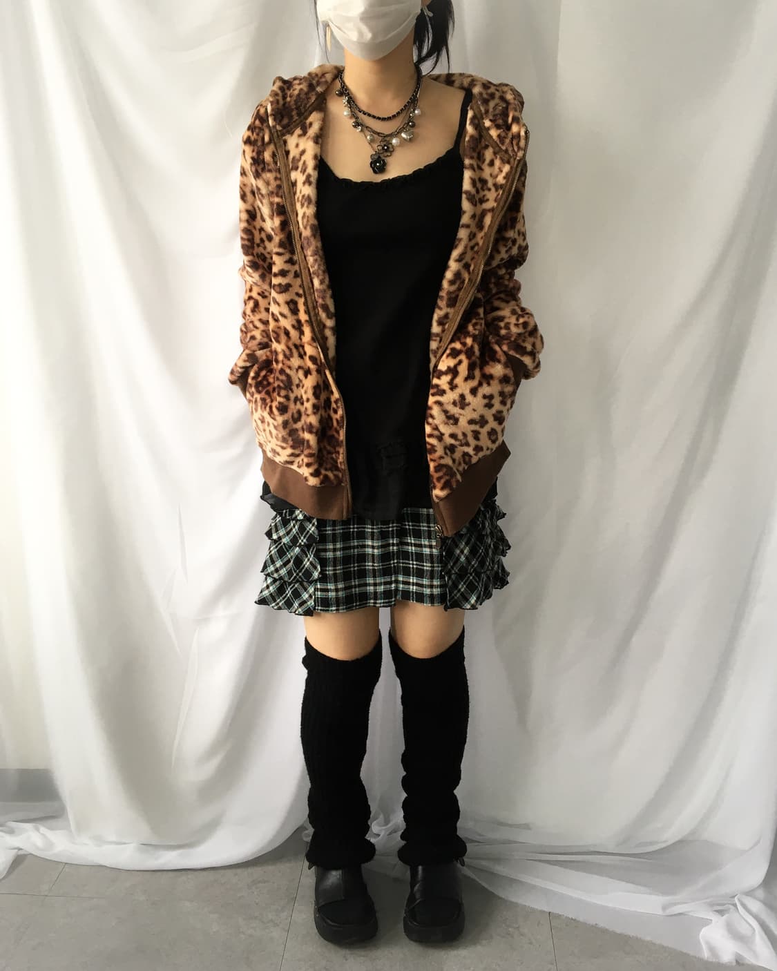 Check pattern mini skirt 상품이미지5