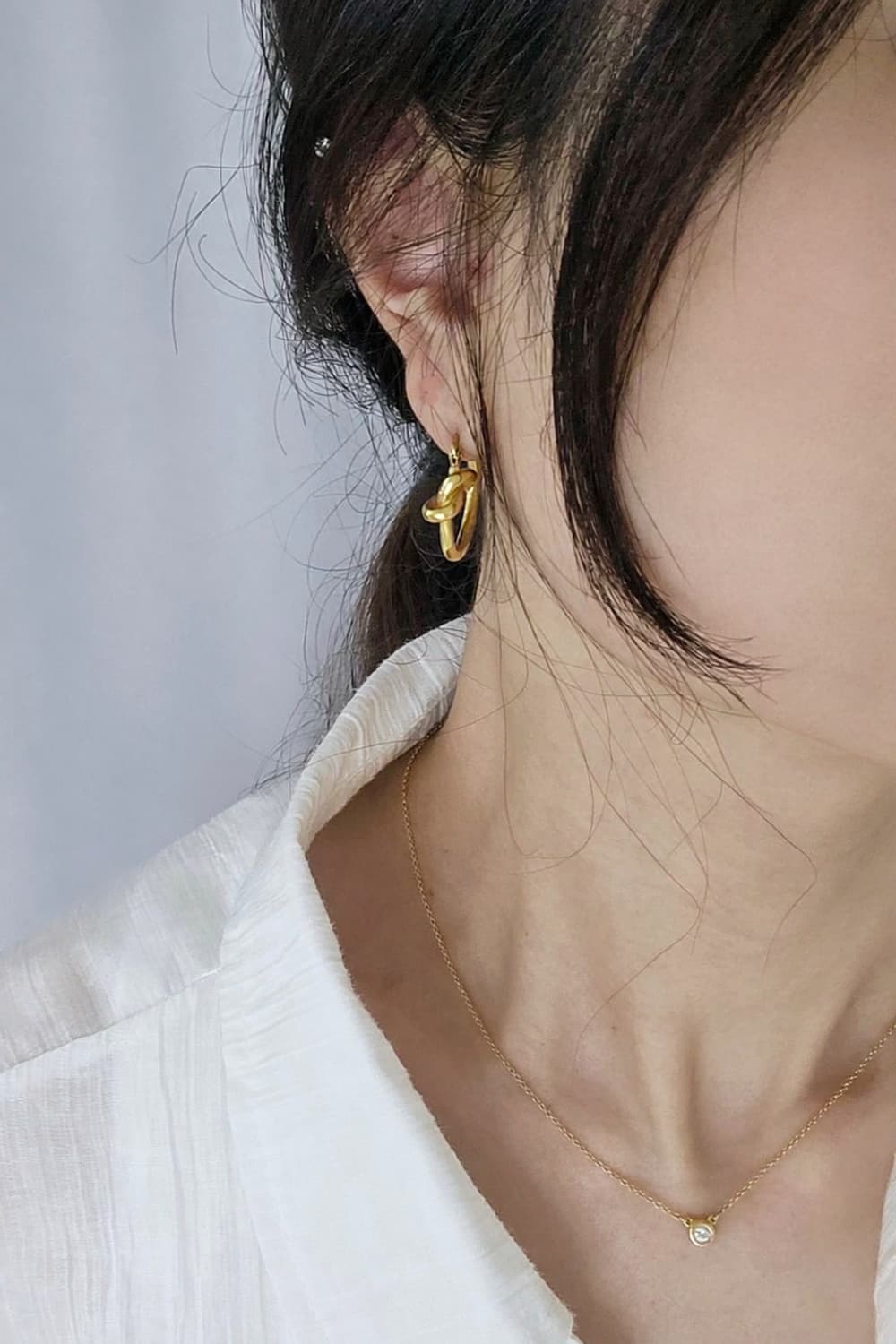 셀린느 노트 스몰 후프 귀걸이 [정품/골드] 상품이미지5