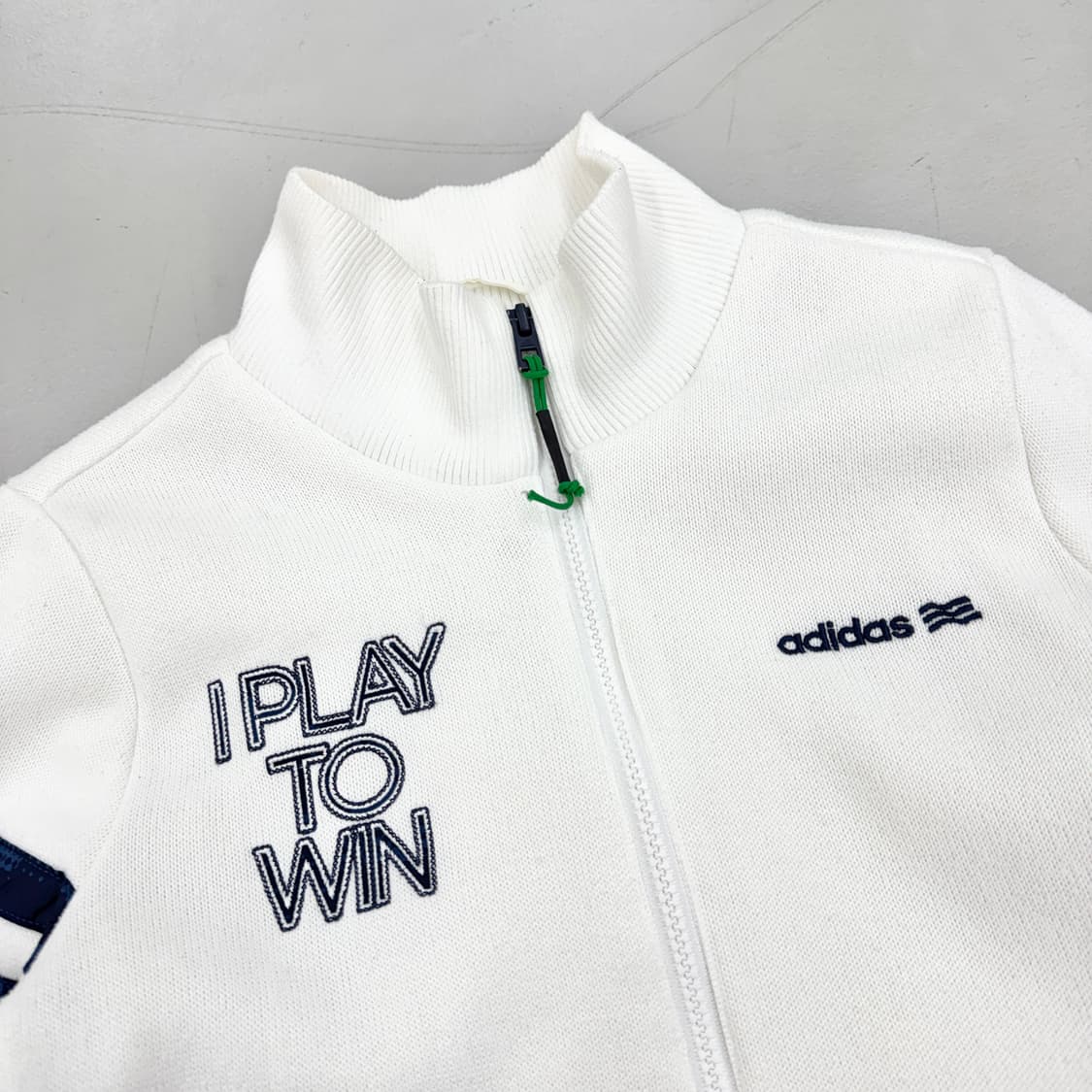 아디다스 화이트 니트집업 상품이미지3