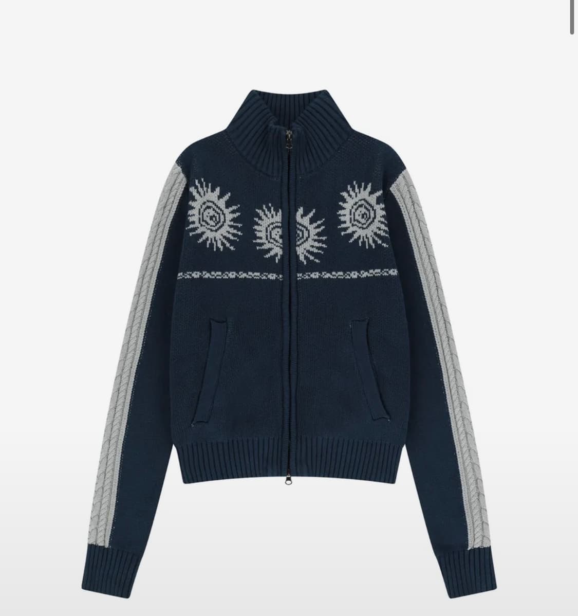 아캄 니트집업 상품이미지1