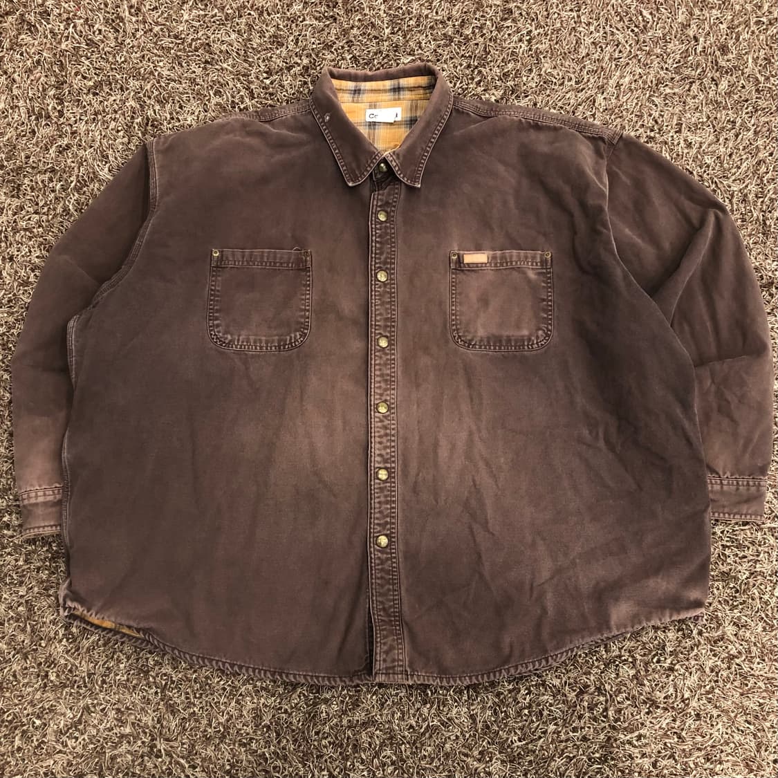 칼하트 캔버스 플란넬 라이너 워크 셔츠 자켓 상품이미지1