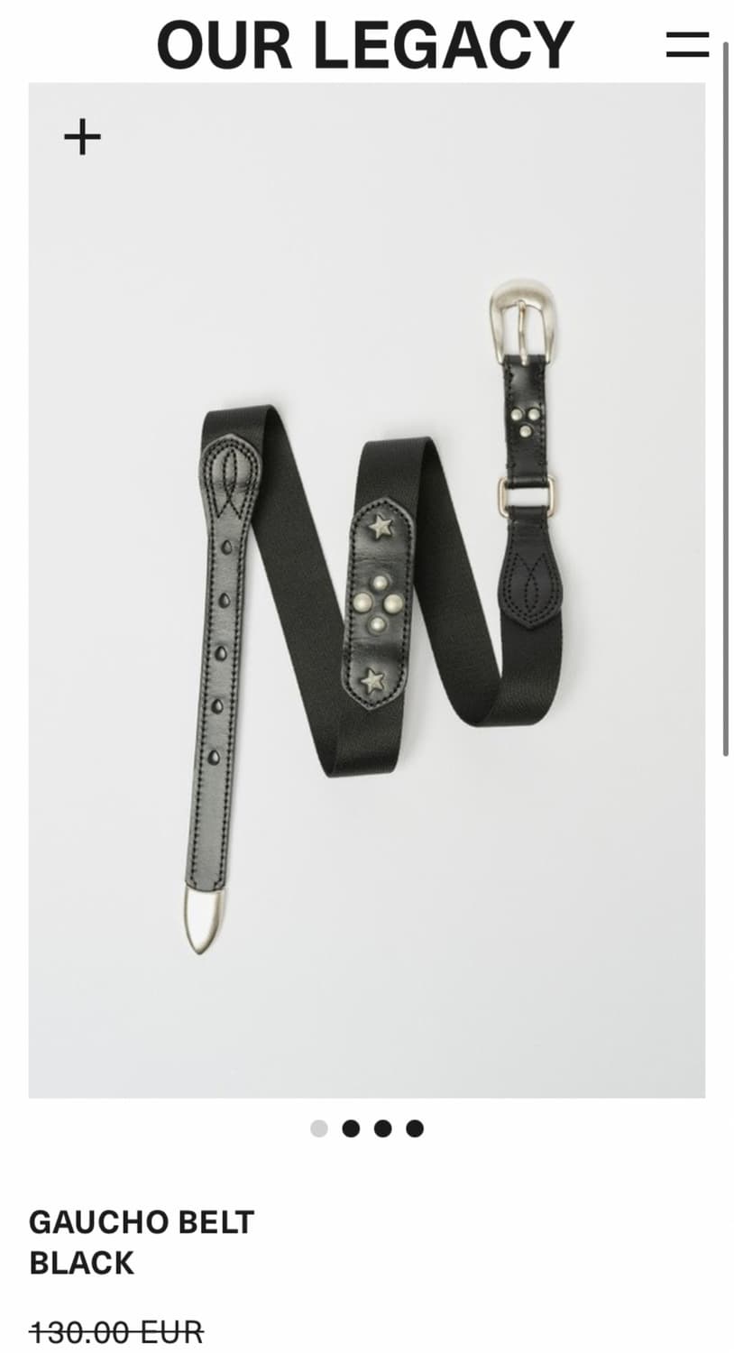 아워레가시 Our Legacy Gaucho Belt 가우초 벨트 90 상품이미지1