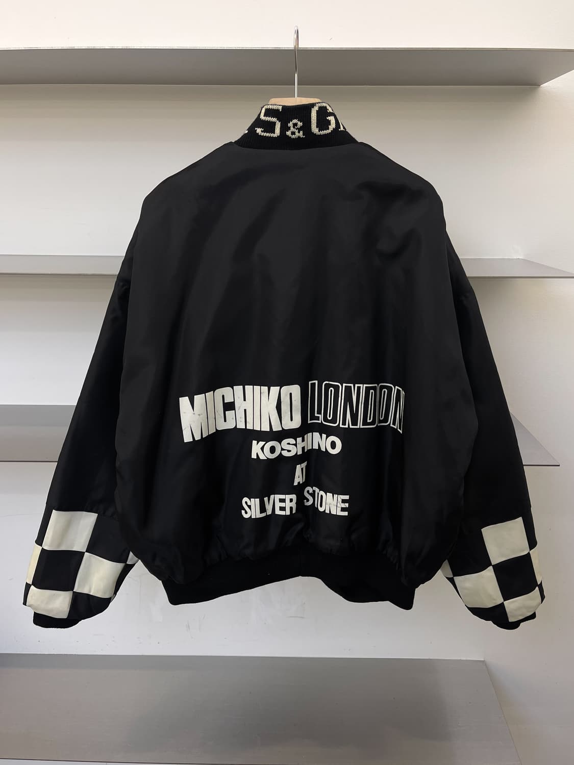 미치코 런던 90s 바이크 보이 체커보드 자켓 상품이미지3