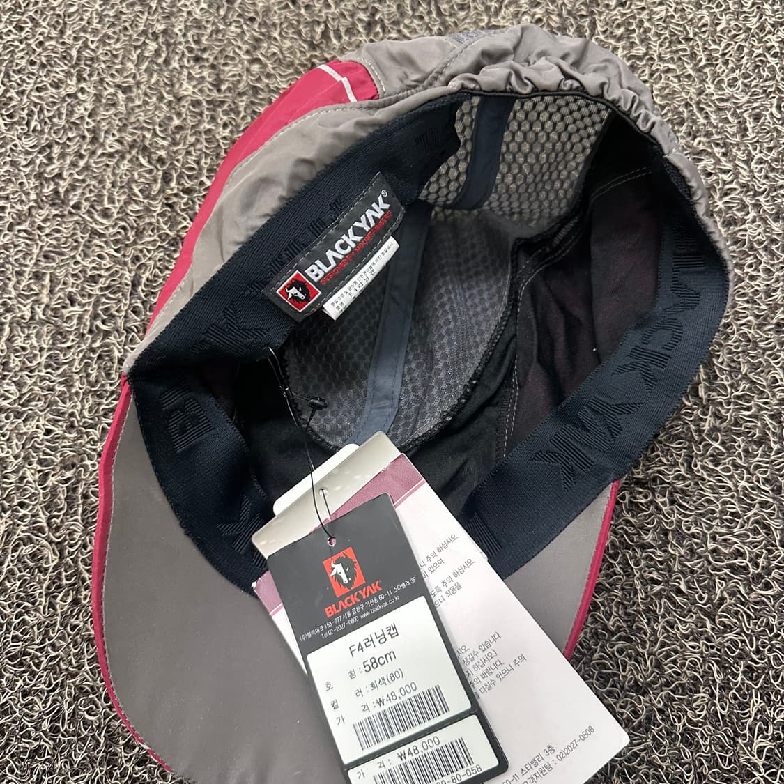 [새상품] 블랙야크 F4 러닝캡 58cm 모자 상품이미지6