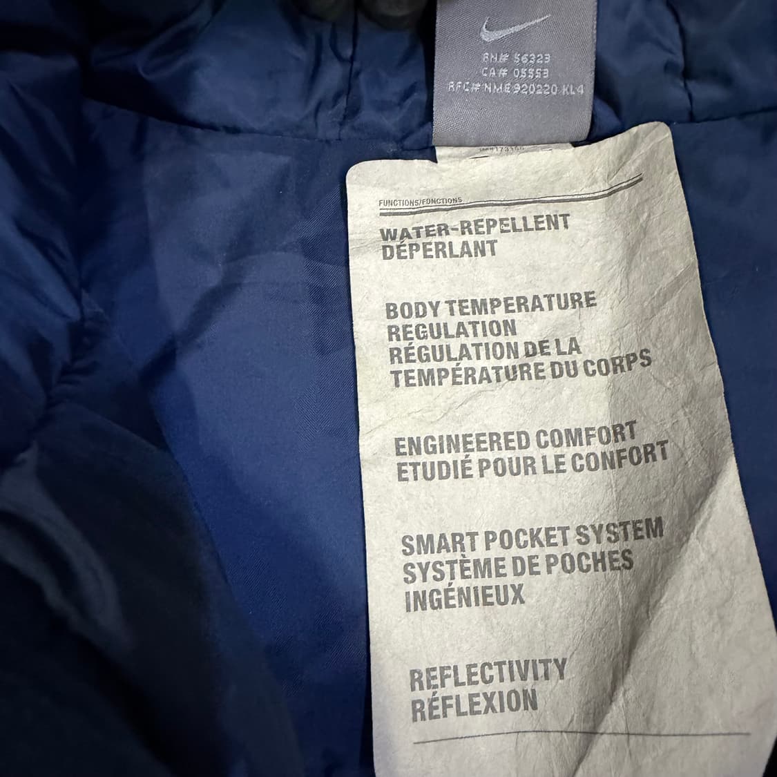 Nike 00s 올드스쿨 네이비 덕다운 파카 상품이미지5