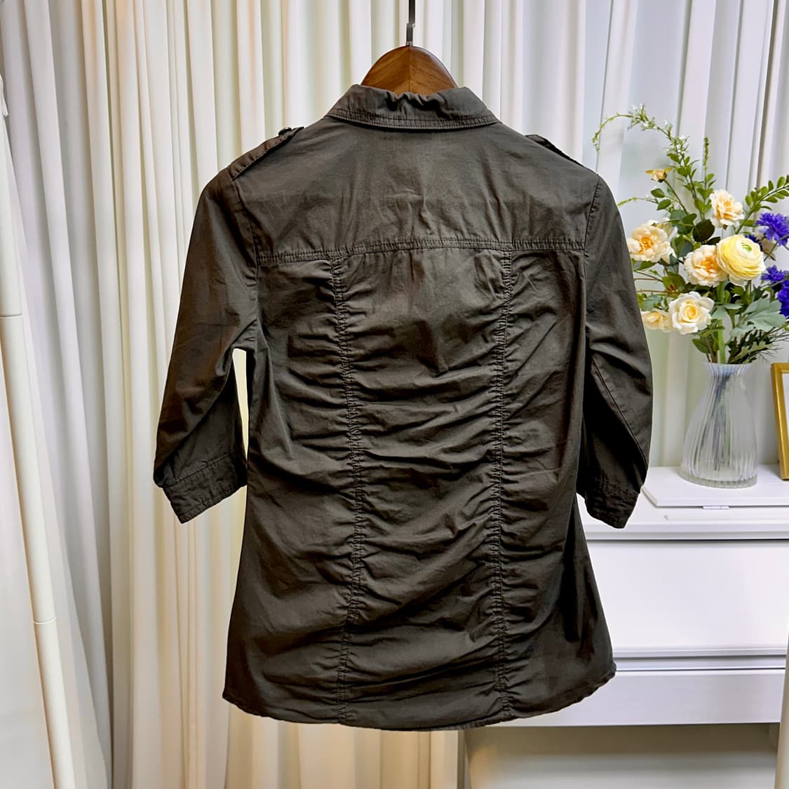 SKY BOMBER 셔링 셔츠 상품이미지2