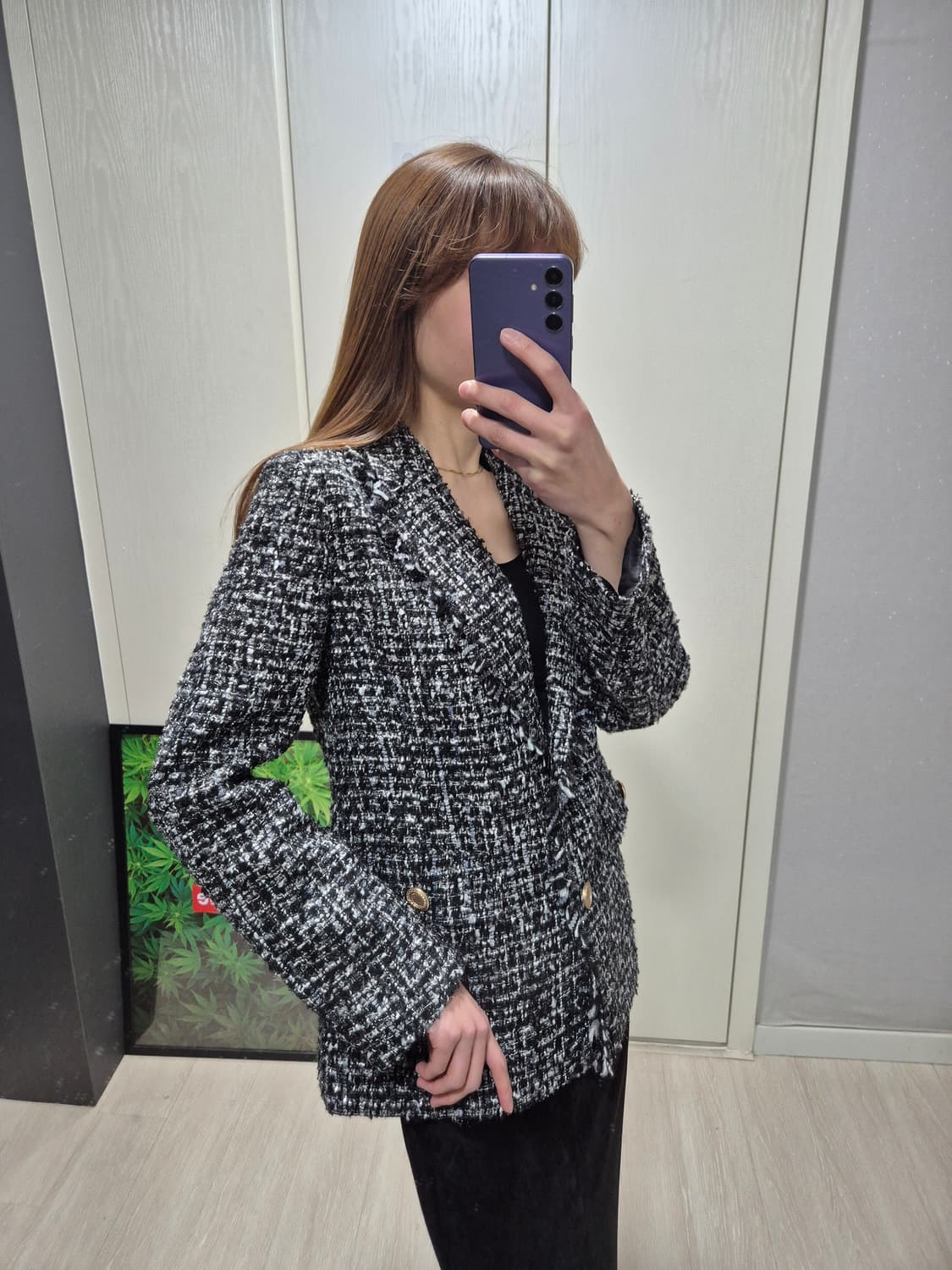 마리끌레르. 트위드 자켓 블랙 상품이미지10